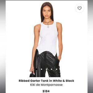 Ribbed Garter Tank in White & Black
Kiki de Montparnasse